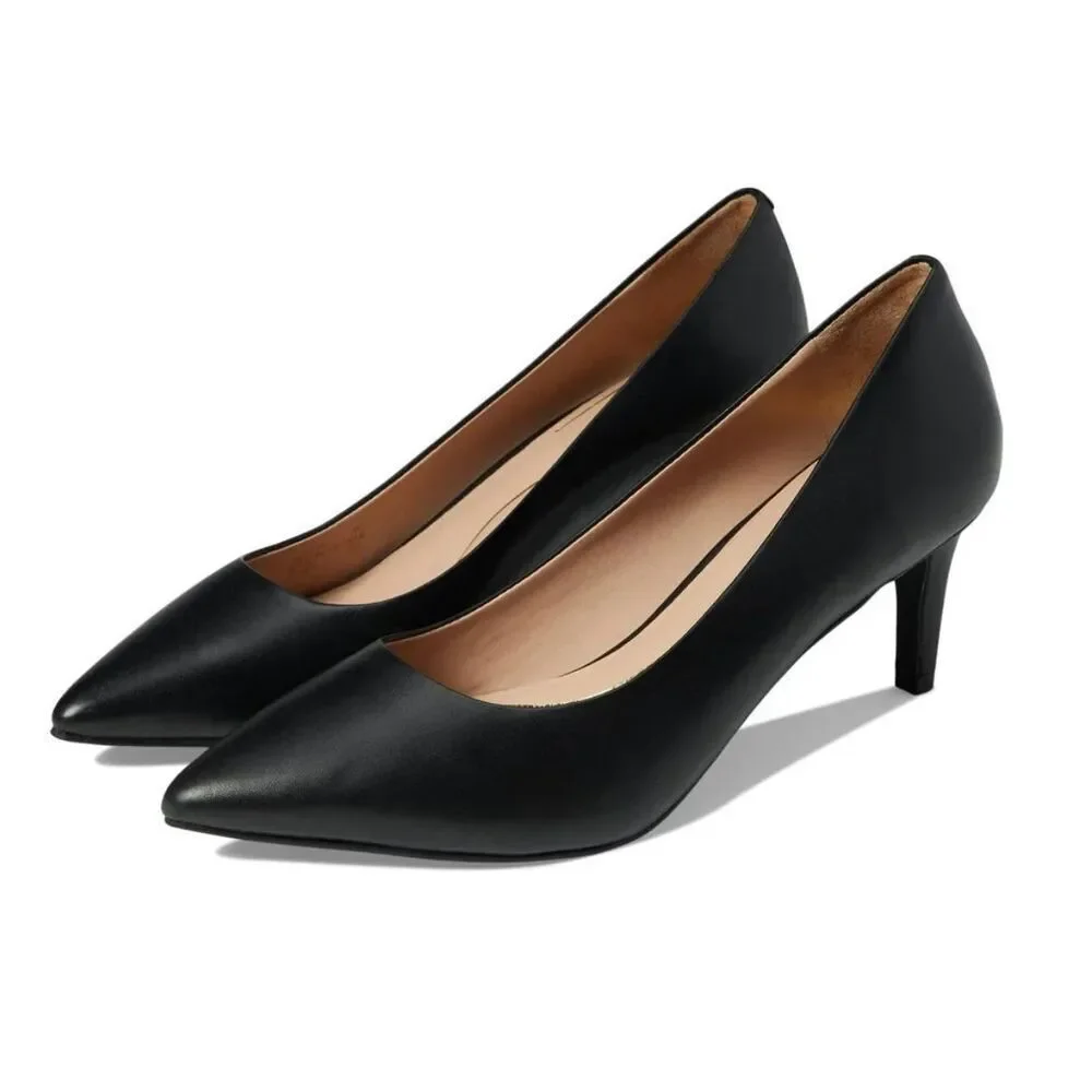 Cole Haan Vandam black leather 3” pumps size 10